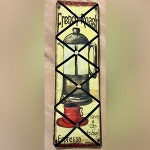 French Roast Coffee Picture Holder with Red and Black Accents